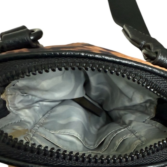 Aimee Kestenberg Nylon/Leather Leopard Crossbody Shoulder Bag Purse - Picture 8 of 10